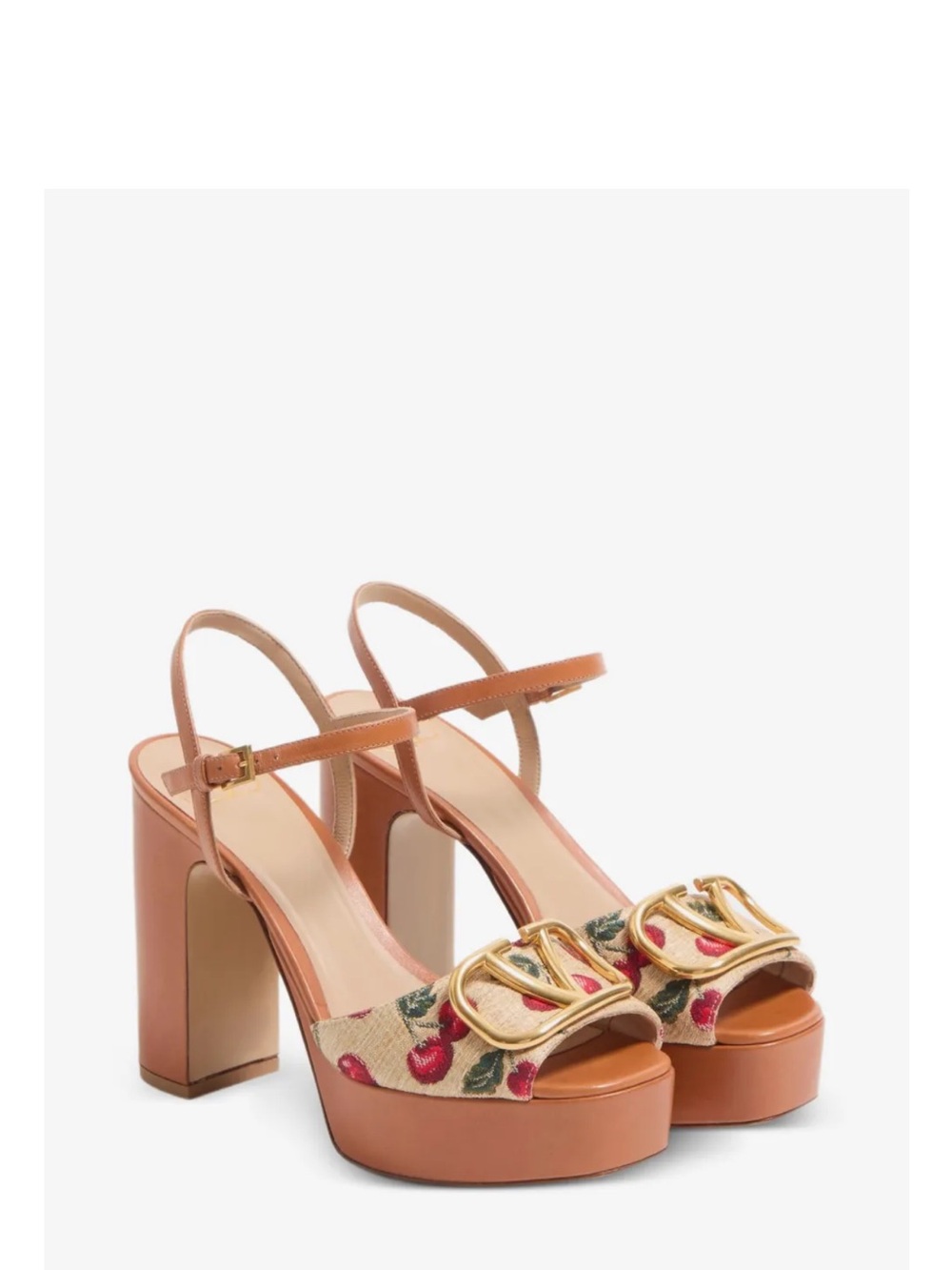 Valentino cherry V logo platform NEW